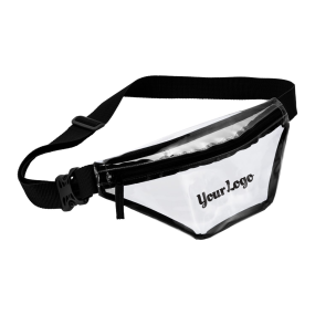 personalized blue water bottle fanny pack with zippered compartment