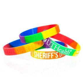 half inch rainbow wristband