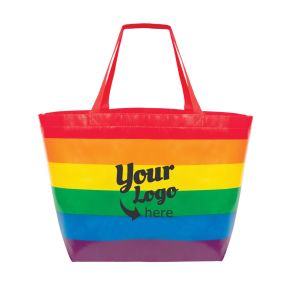 Rainbow Laminated Non-Woven Tote Bag