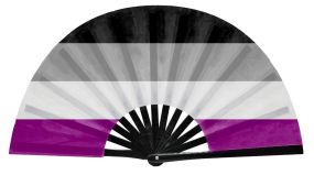 Asexual  Pride Flag Snap Fan