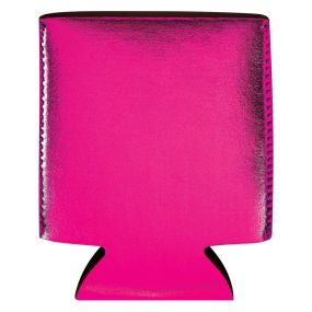 pink metallic koozie folded