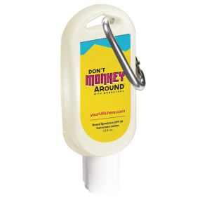 Don't Monkey Around - 1.5 fl Oz. Tropical Broad Spectrum Sunscreen Tottle w/ Carabiner Spf 30