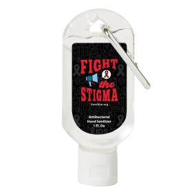 Fight The Stigma - 1 Oz. Hand Sanitizer With Carabiner