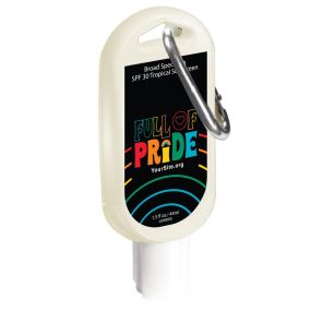 Full Of Pride - 1.5 fl Oz. Tropical Broad Spectrum Sunscreen Tottle w/ Carabiner Spf 30