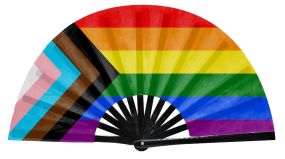 Progress Pride Flag Snap Fan