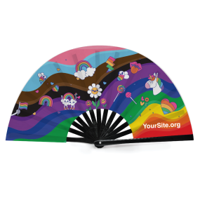Pride Rainbow Joy Snap Fan
