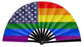 USA Pride Flag Snap Fan
