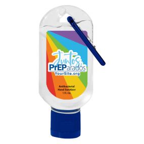 Juntos PrEParados Pride - Hand Sanitizer Carabiner 1 Oz.