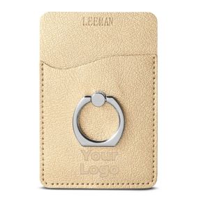 LEEMAN™ Shimmer Card Holder With Metal Ring Phone Stand