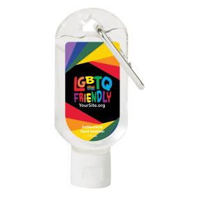 LGBTQ Friendly - 1 Oz. Hand Sanitizer With Carabiner