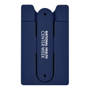 National Health Center Week (Blue) - Silicone Phone Wallet With Stand