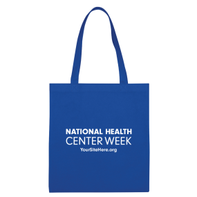 National Health Center Week (Blue) - Non-Woven Economy Tote Bag