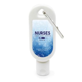 Nurses Call The Shots - 1 Oz. Sunscreen With Carabiner Spf 30