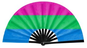 Polysexual Pride Flag Snap Fan