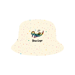 Pride Confetti Polyester Bucket Hat - Full Color Customizable  