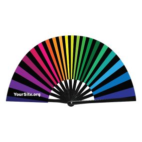 Rainbow Spiral Snap Fan