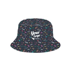 Pride Squiggle - Polyester Bucket Hat - Full Color Customizable  