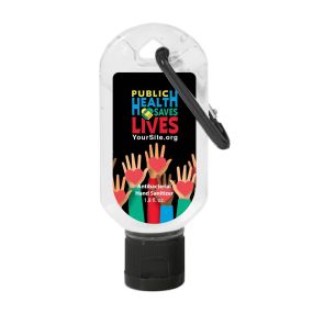 Public Health Saves Lives - 1.8 Oz. Hand Sanitizer With Carabiner