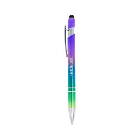 gradient pen with a stylus and an imprint saying masterwerk