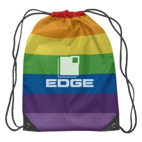 rainbow sportpack with an imprint saying edge