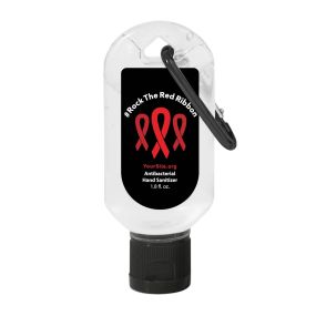 Rock The Ribbon - 1.8 Oz. Hand Sanitizer With Carabiner