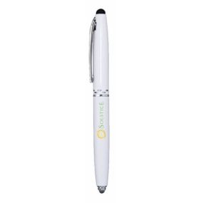 personalized white pen with full color imprint on barrel