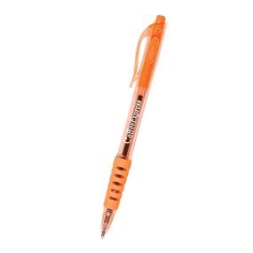 personalized orange pen with side slide button