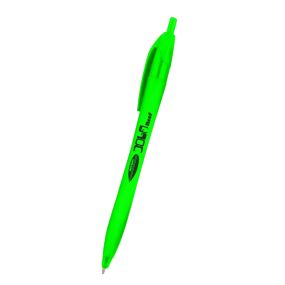 personalized green pen with clip holder and an imprint saying bold reef surf store