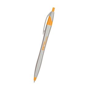 personalized orange pen with clip holder
