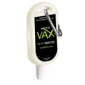 Vax Out - 1.5 fl Oz. Tropical Broad Spectrum Sunscreen Tottle w/ Carabiner Spf 30
