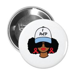 custom button with the prep mouth logo and yoursite.org text below