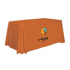 personalized orange table cover with design