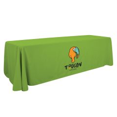 personalized green table cover with imprint of front side of covers