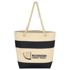 personalized cotton tote bag with rope handles
