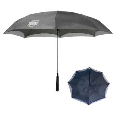 gray heather umbrella with an imprint saying Knoxville football