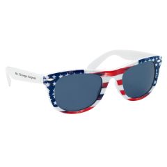 personalized american sunglasses with imprint on left side of sunglasses