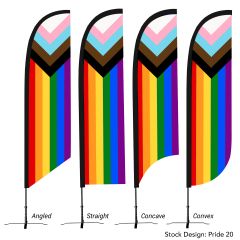 LGBTQ+ Themed 13' Custom Feather Flag for Pride Events