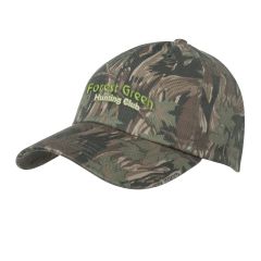 personalized camo cap with embroidered stitching saying forest green hunting club