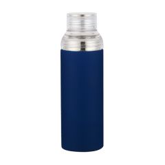 blue stainless steel bottle with a plastic screwable top