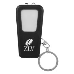 personalized black cob led safety whistle keychain