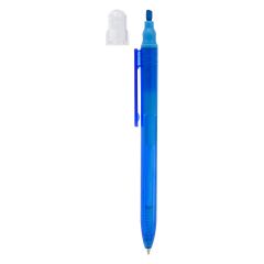 personalized blue highlighter pen with translucent cap