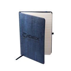 blue journal with an imprint saying Widex high definition hearing