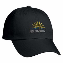 personalized hat with embroidered stitching saying sun country