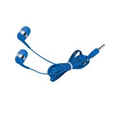 blue headphones with cable tie around the cables
