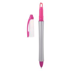 personalized pink highlighter pen with translucent cap