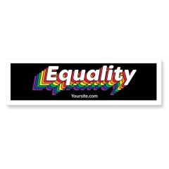 Equality Pride Flag Bumper Sticker