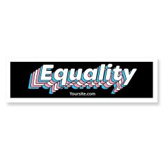 Equality Trans Flag Bumper Sticker
