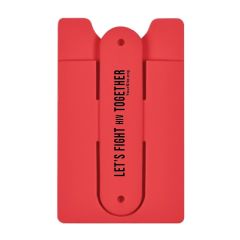 Fight HIV Together - Silicone Phone Wallet With Stand