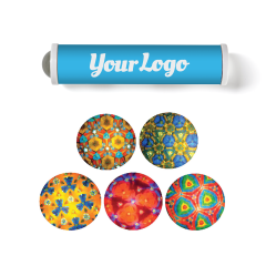 Full Color Custom Wrap 8" Optic Kaleidoscope - Personalize Your Mesmerizing Visual Experience