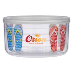 personalized food bowl with snap-on lid